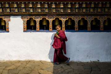 Kindermönch in Bhutan