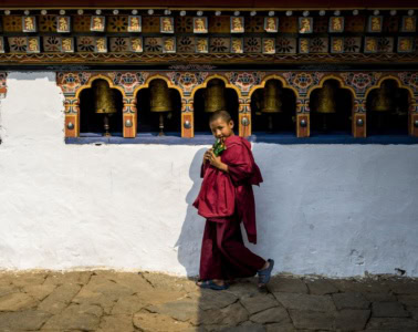 Kindermönch in Bhutan