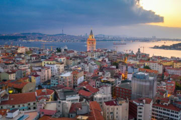 Istanbul von oben und bei Nacht