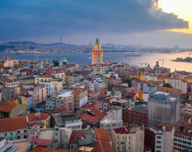 Istanbul von oben und bei Nacht
