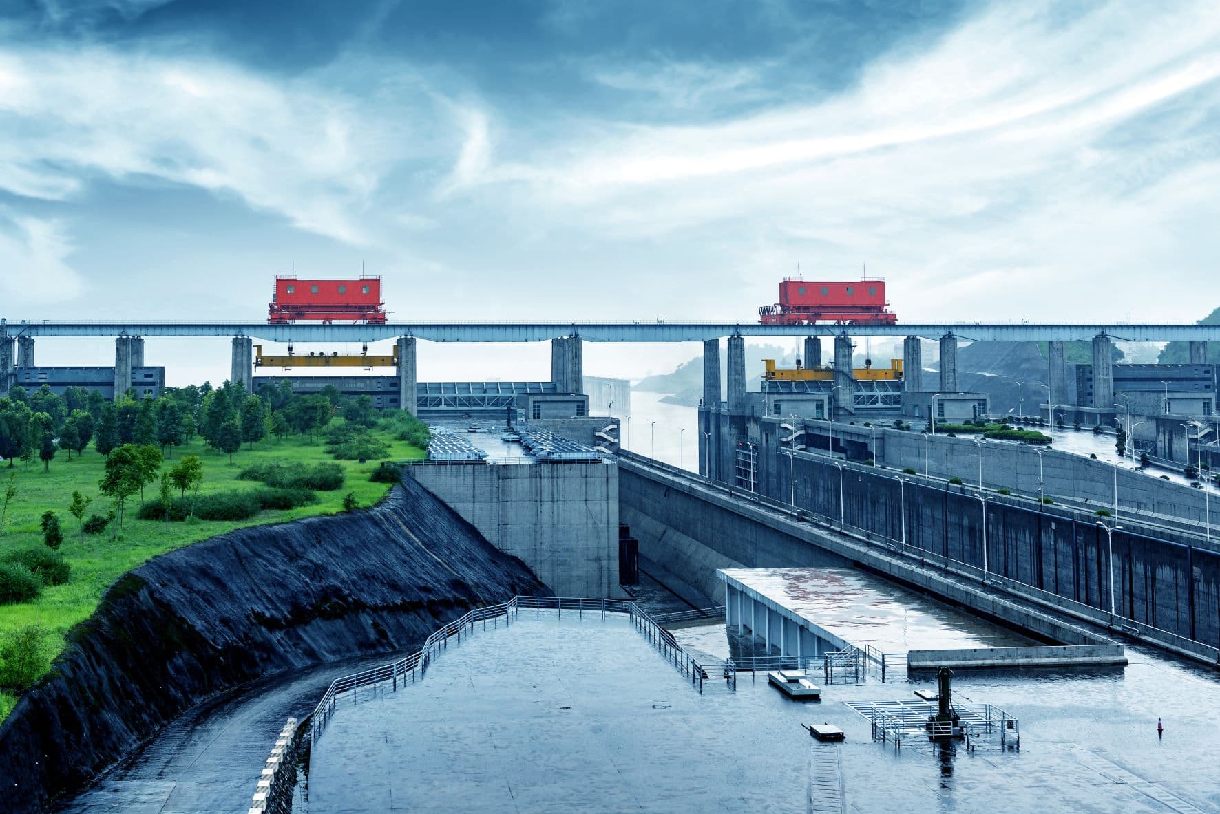 Schleuse am Drei-Schluchten-Damm in China 