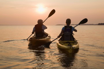 Kanutour an der Sunshine Coast in British Columbia in Kanada