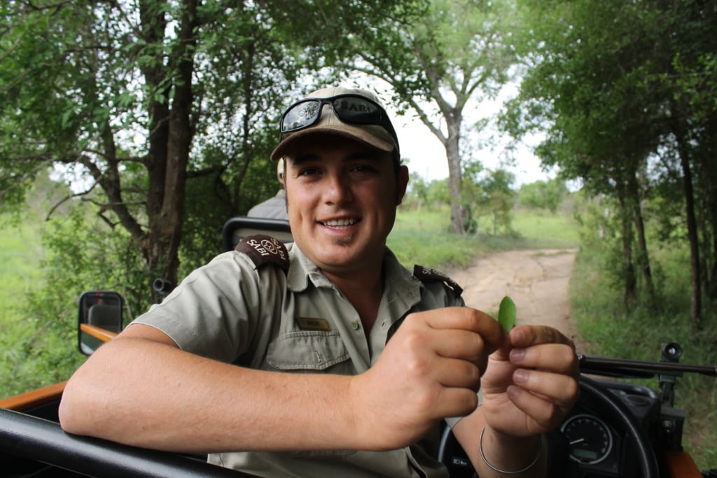 Ranger Nico im Wildreservat Sabi Sabi in Südafrika
