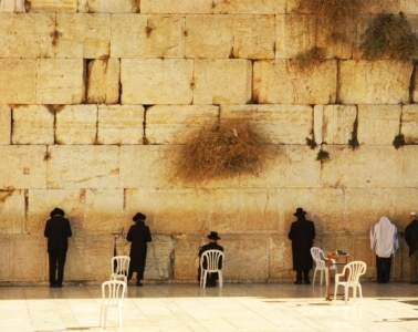 Juden vor der Mauer in Jerusalem