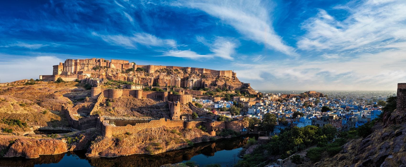 Panoramablick auf Jodphur in Indien
