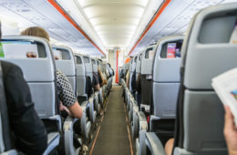 Passagiere im Flugzeug