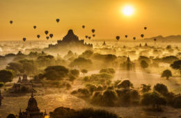 Heißluftballon,Myanmar,Bagan