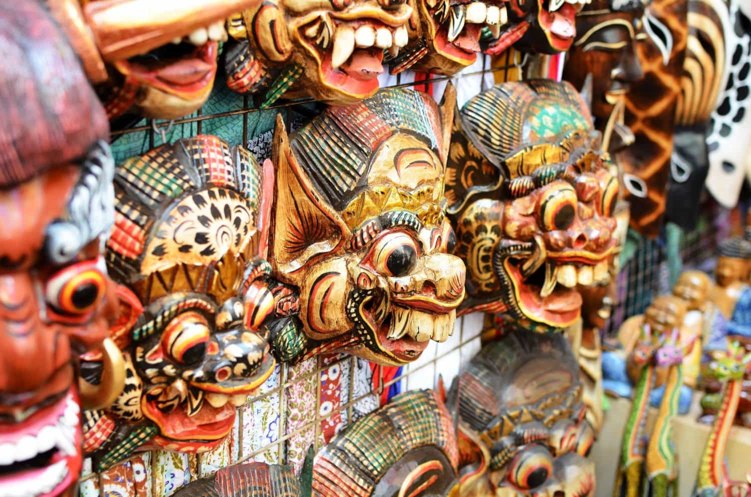 Reise-Guide Bali: Holzmasken sind ein beliebtes Souvenir