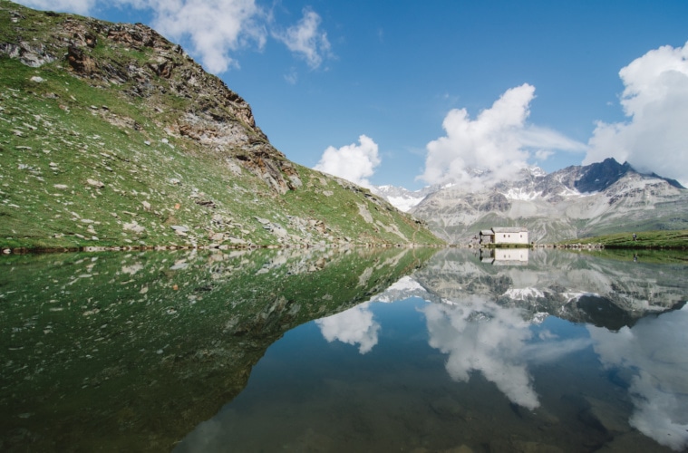Berghütte in den Alpen