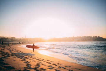 Surfer am Bondi Beach in Australien