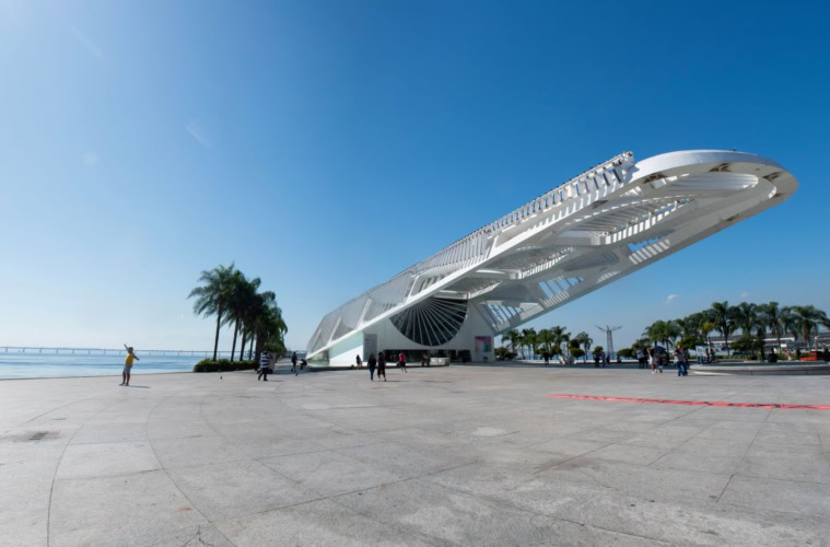 Außenansicht auf Museo do Amanha in Rio de Janeiro