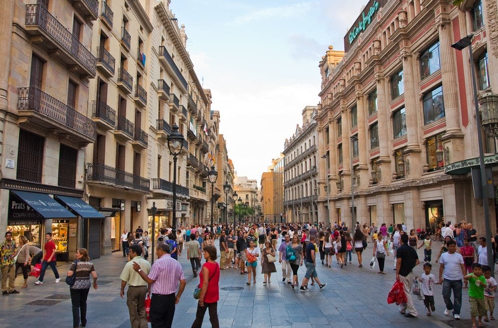 Einkaufsstraße in Barcelona