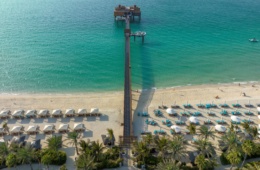 Jumeirah Beach in Dubai aus Vogelperspektive