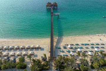 Jumeirah Beach in Dubai aus Vogelperspektive