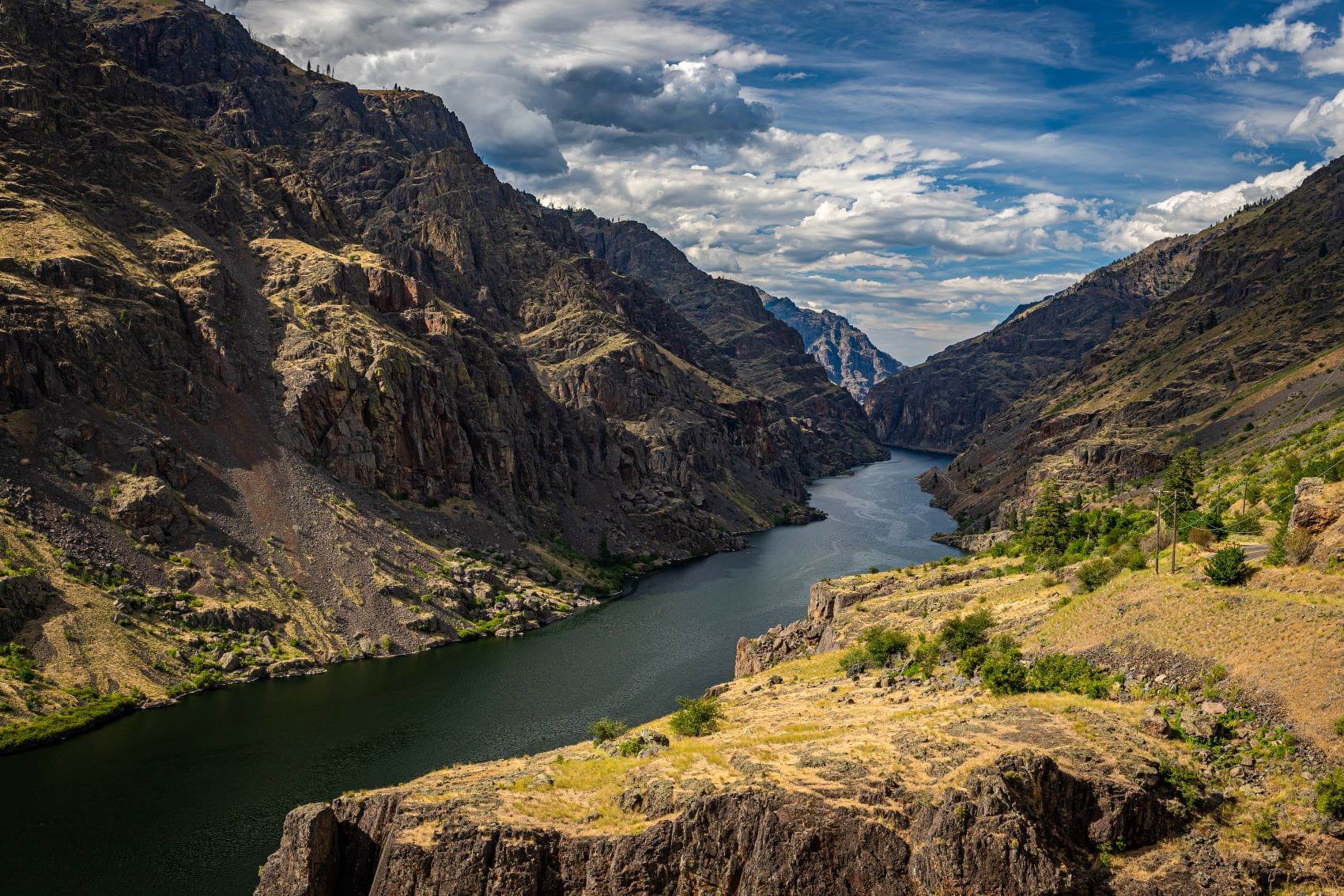 Snake River: Grenze zwischen Idaho und Oregon in Hells Canyon 