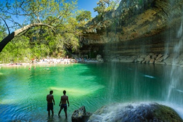Schönsten Badeorte in Texas: Hamilton Pool in Travis County, Texas