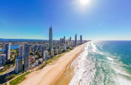 Luftaufnahme der Gold Coast in Queensland