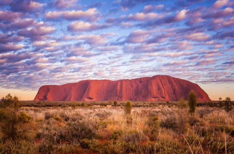 Bekannter Felsberg in Australiens Outback