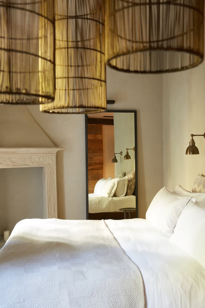 Schlafzimmer im Relais Castello di Morcote