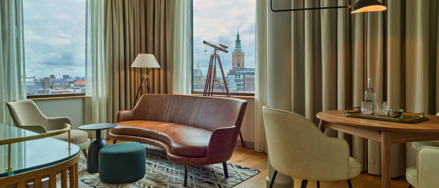 Ein Zimmer im Voco The Hague in den Niederlanden.