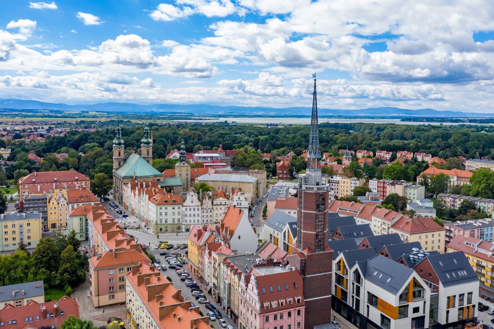 Panorama von Nysa in Polen 