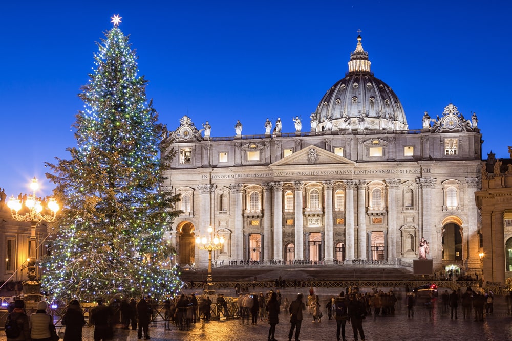 St. pete Basilica in Rom in der Weihnachtszeit