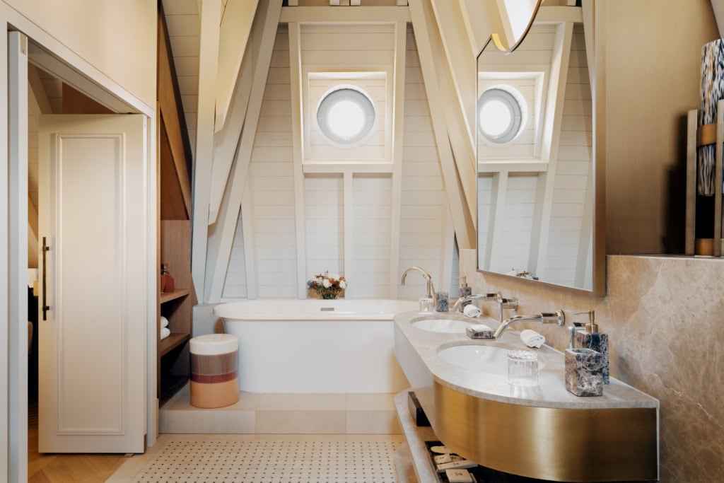 Badezimmer in der Villa Pétrusse in Luxemburg