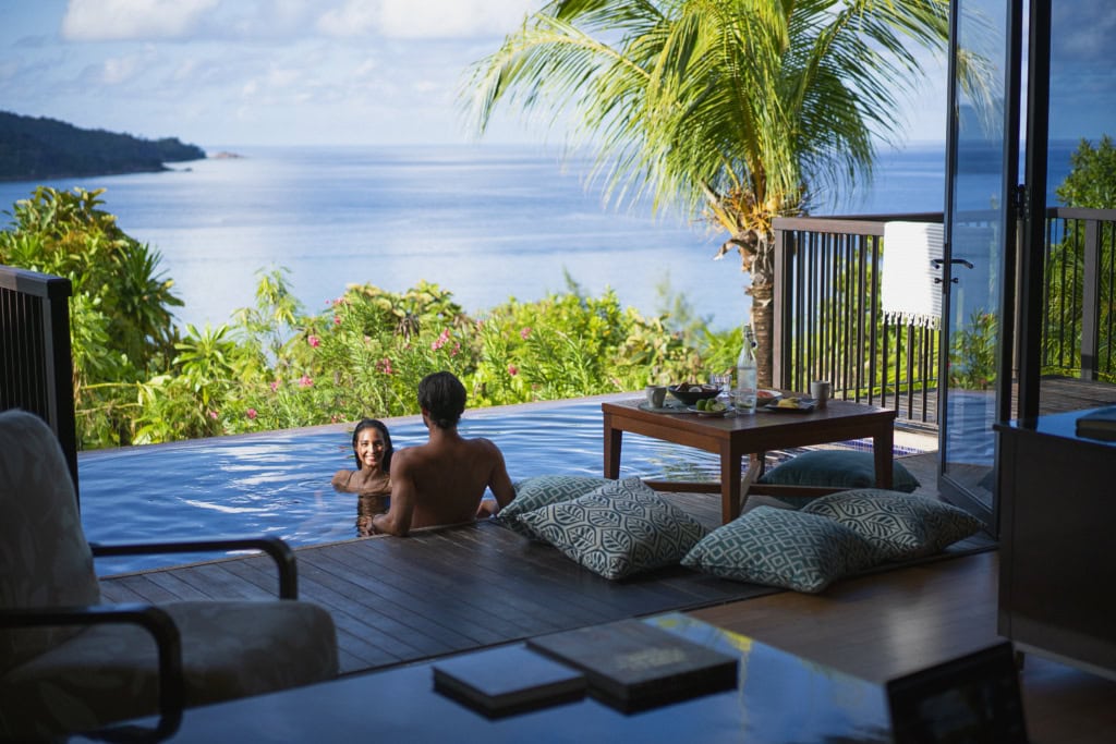 Paar im Raffles Seychelles