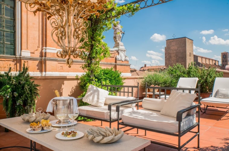 Dachterrasse im Grand Hotel Majestic