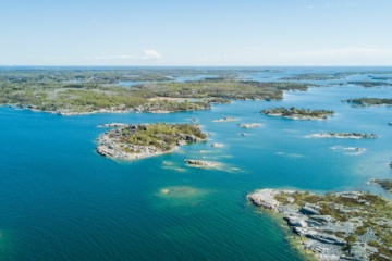 Aland-Inseln in Finnland aus Vogelperspektive