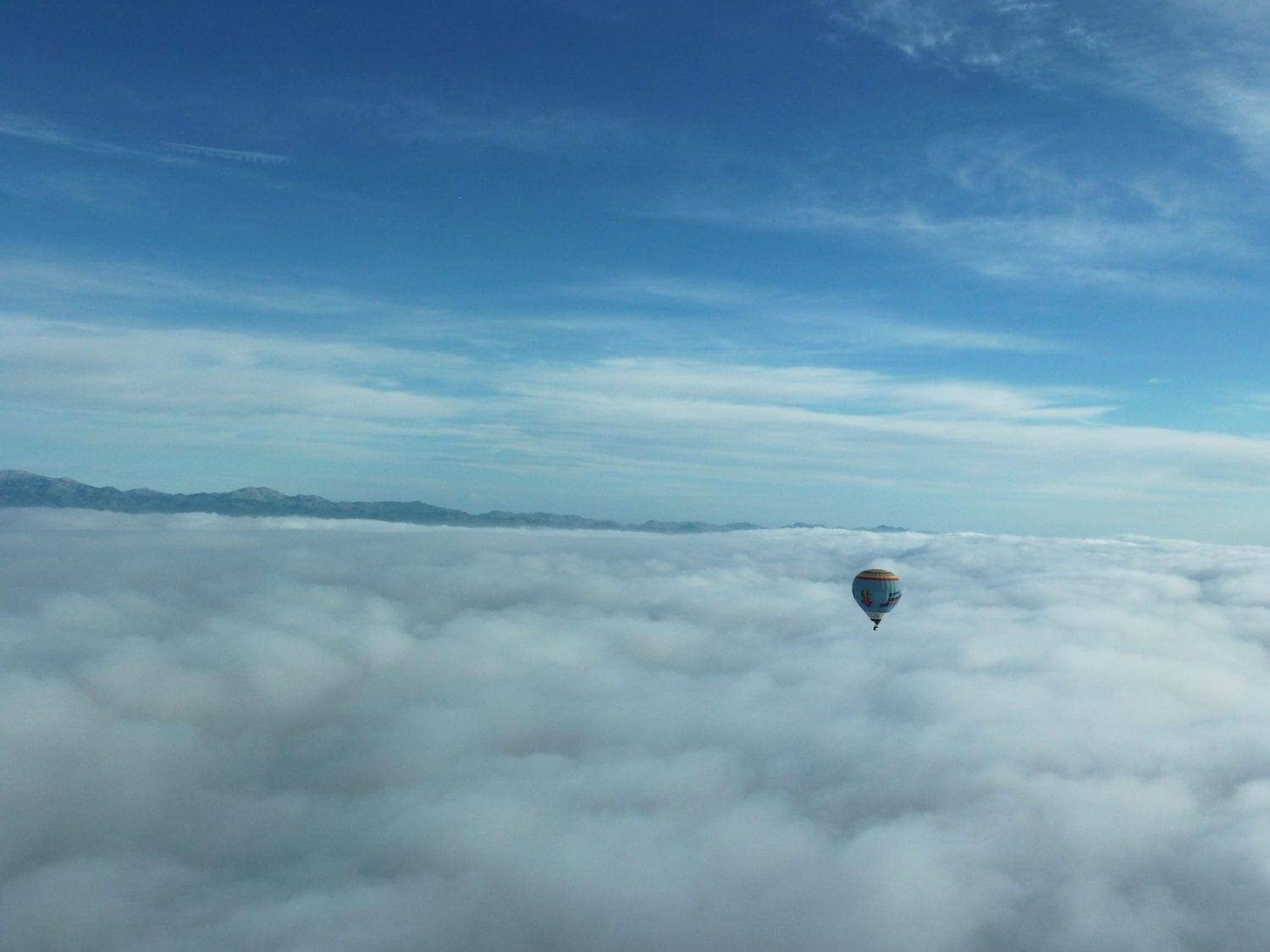 Über den Wolken im Ballon.