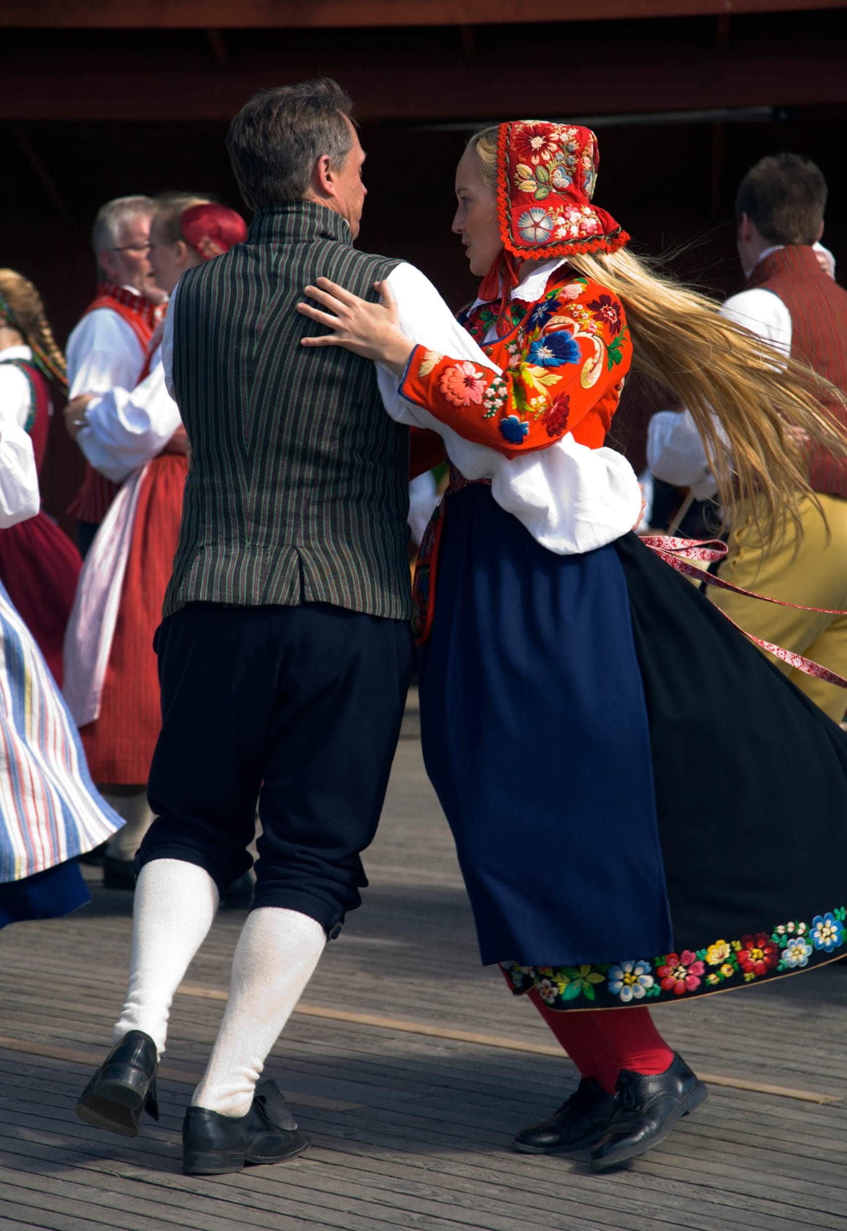Folklore-Tanz in Skansen, Schweden 