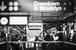 Jazz-Spieler in Underground in New York