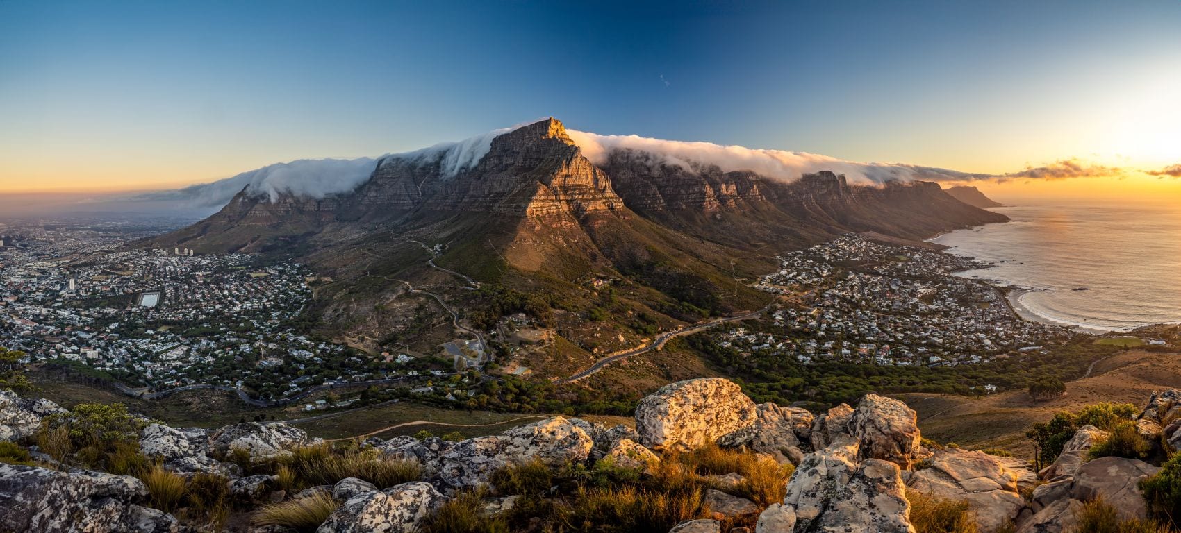 Panoramablick auf Kapstadt, Südafrika 