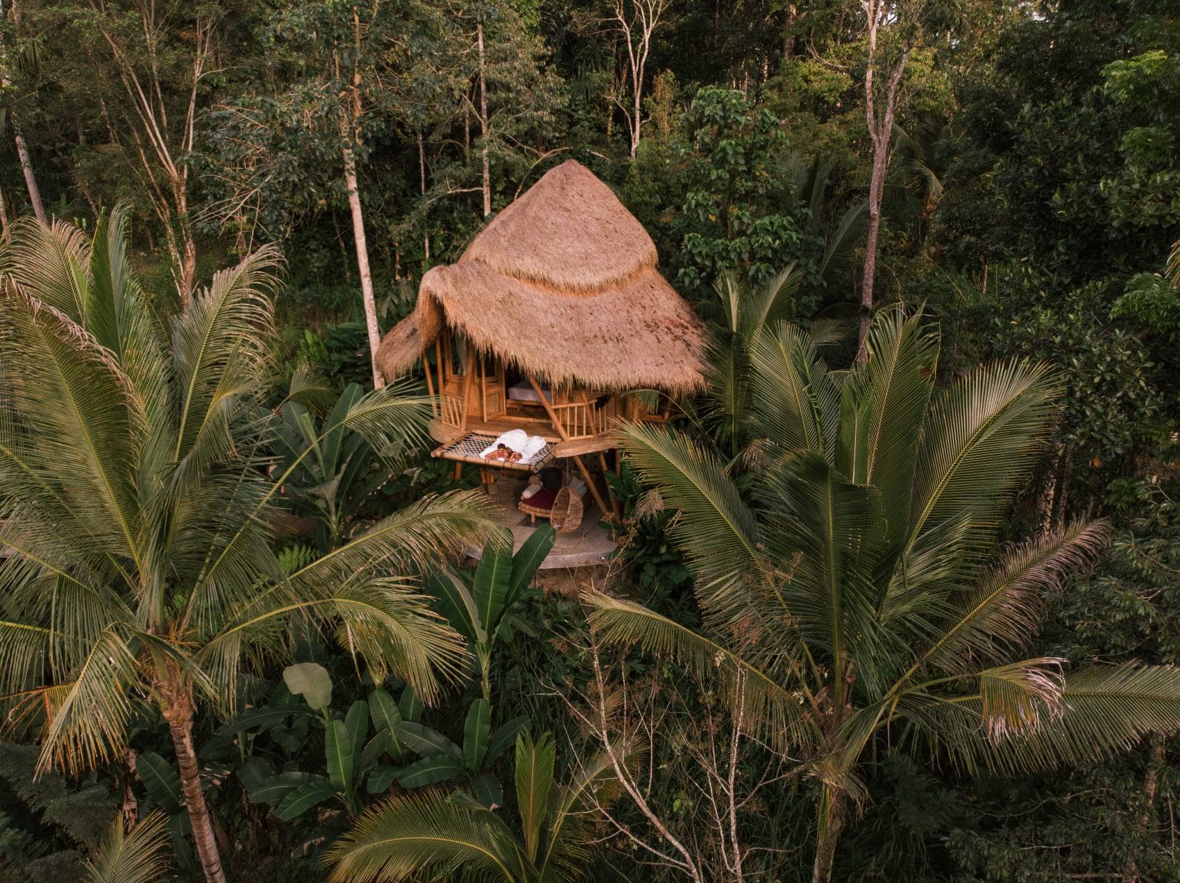Baumhaus-Unterkunft auf Bali 