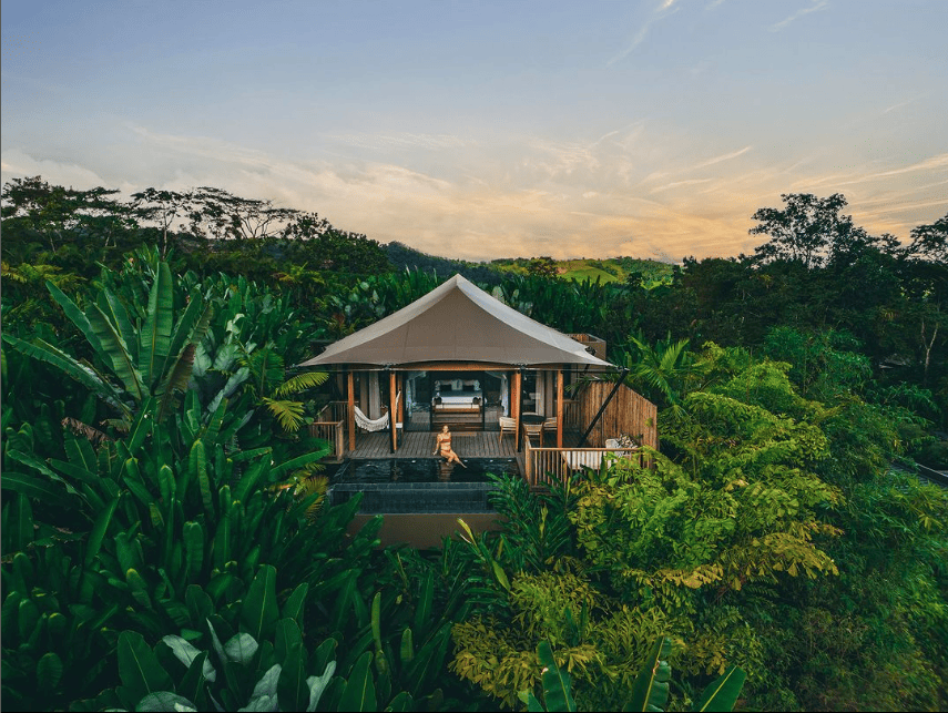 Ein Zelt-Resort im Dschungel von Costa Rica