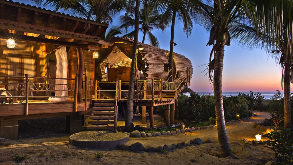 Baumhaus des Playa Viva in Mexiko
