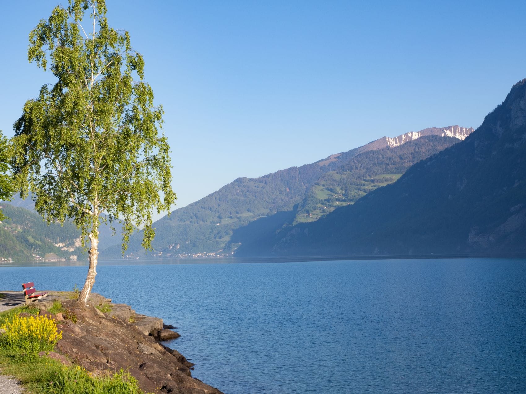 Blick auf den Walensee in der Schweiz