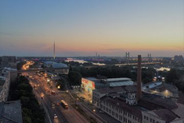 Blick auf Belgrad vom Dach des BIGZ-Gebäudes