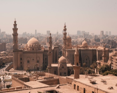 Blick auf Gebäude in Kairo, der Hauptstadt Ägyptens