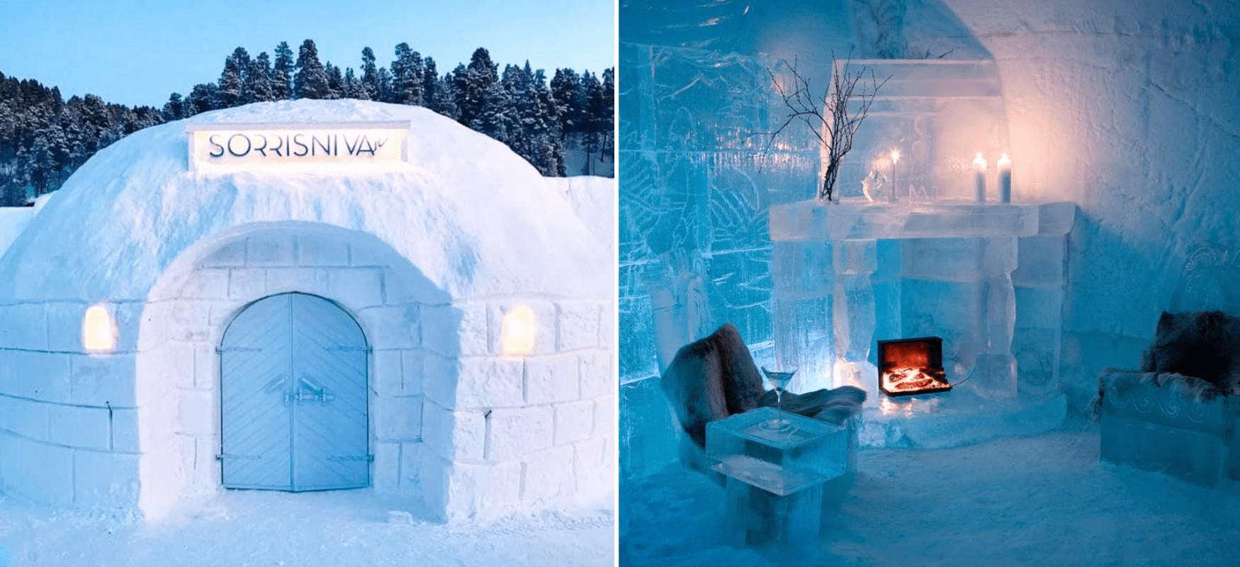 Das Sorrisniva Igloo Hotel ist das höchstgelegene Eishotel der Welt