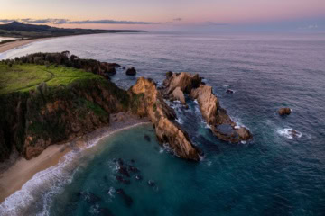 Felsformation Murunna Point, Bermagui in Australien