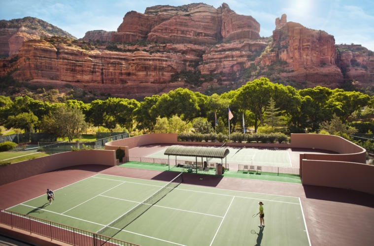 schönsten Hotel-Tennisplätze der Welt: Tennisplätze im Enchantment Resort Arizona