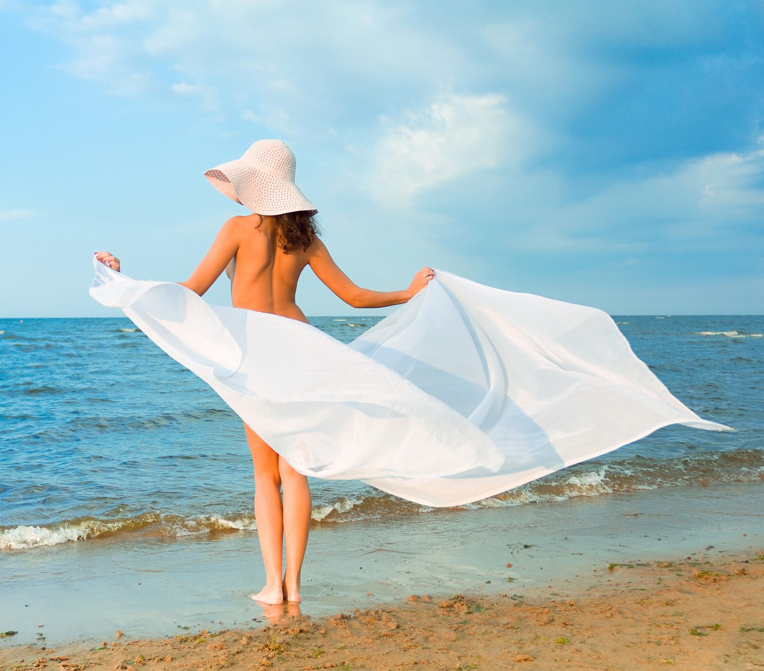 Mädchen nackt am fkk strand