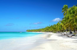 Traumstrand auf der Insel Saona in der Dom Rep