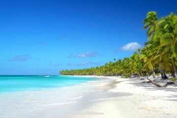 Traumstrand auf der Insel Saona in der Dom Rep