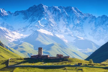 Mount Shkhara in Georgien