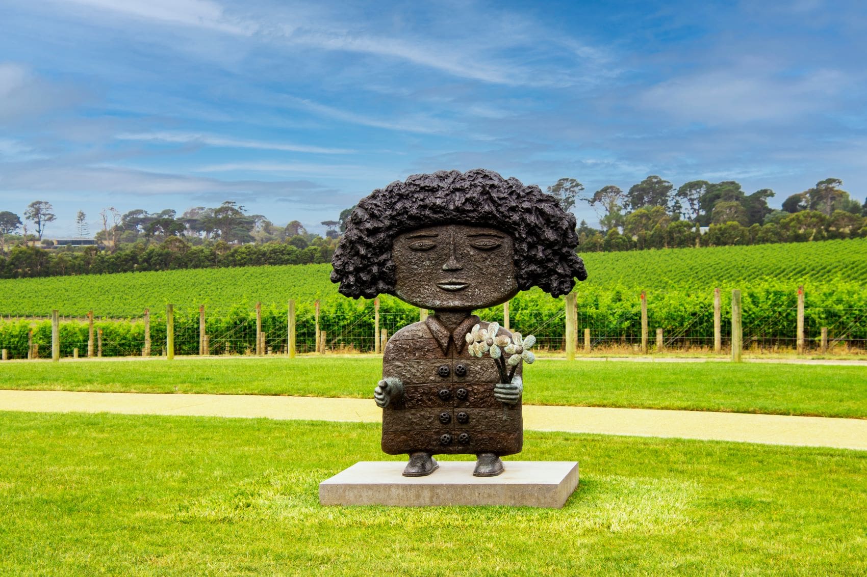 Skulptur im Leo Estate Weingut, Victoria, Australien 