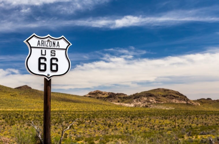 Route 66 Schild Arizona