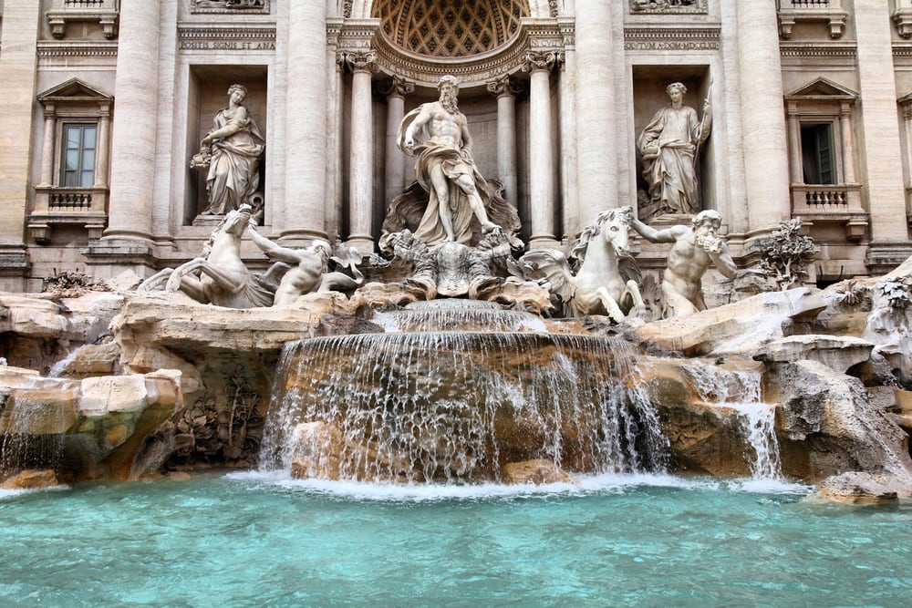 Berühmter Brunnen Fontana di Trevi in Rom 